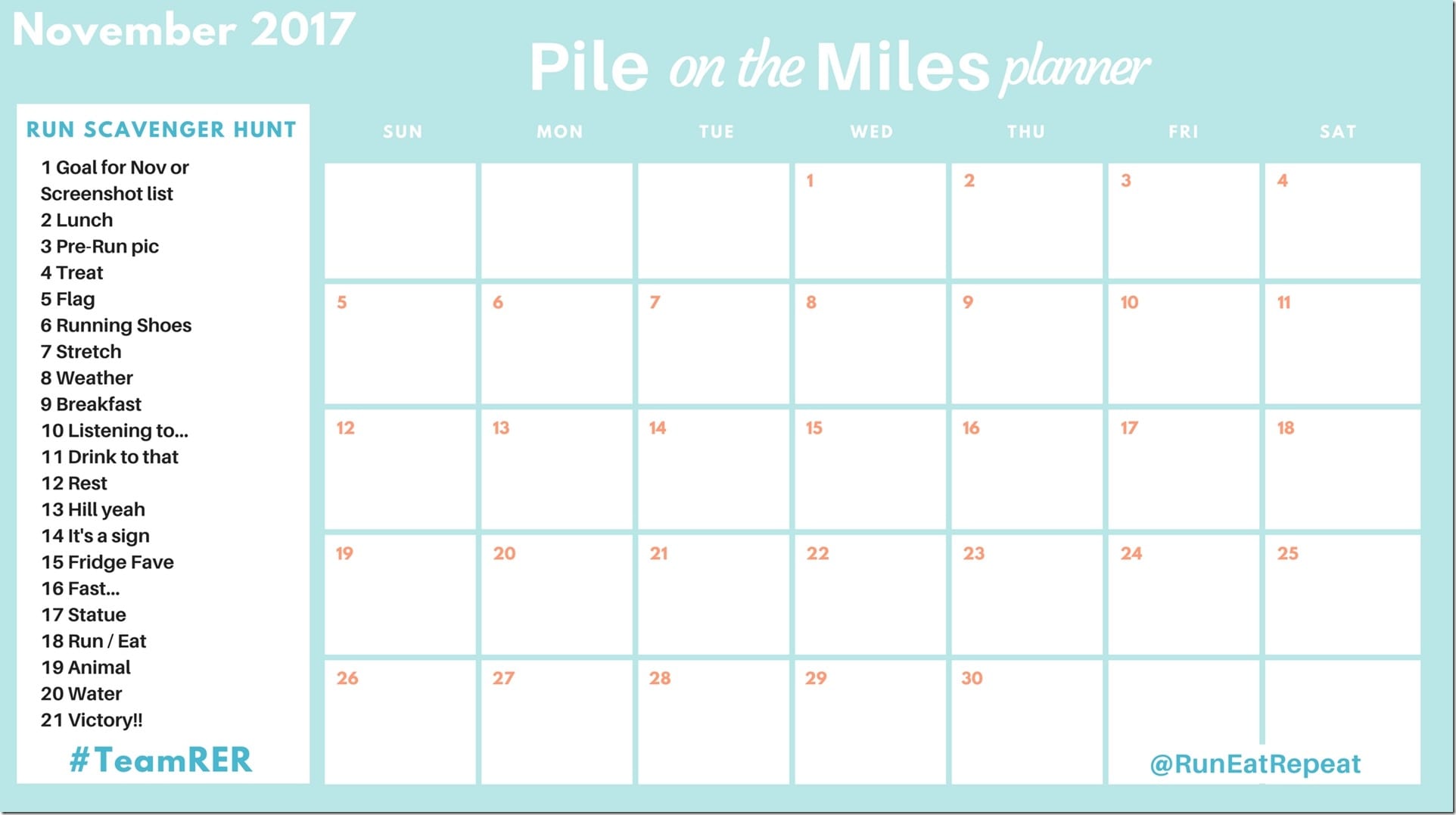 Pile on the Miles planner