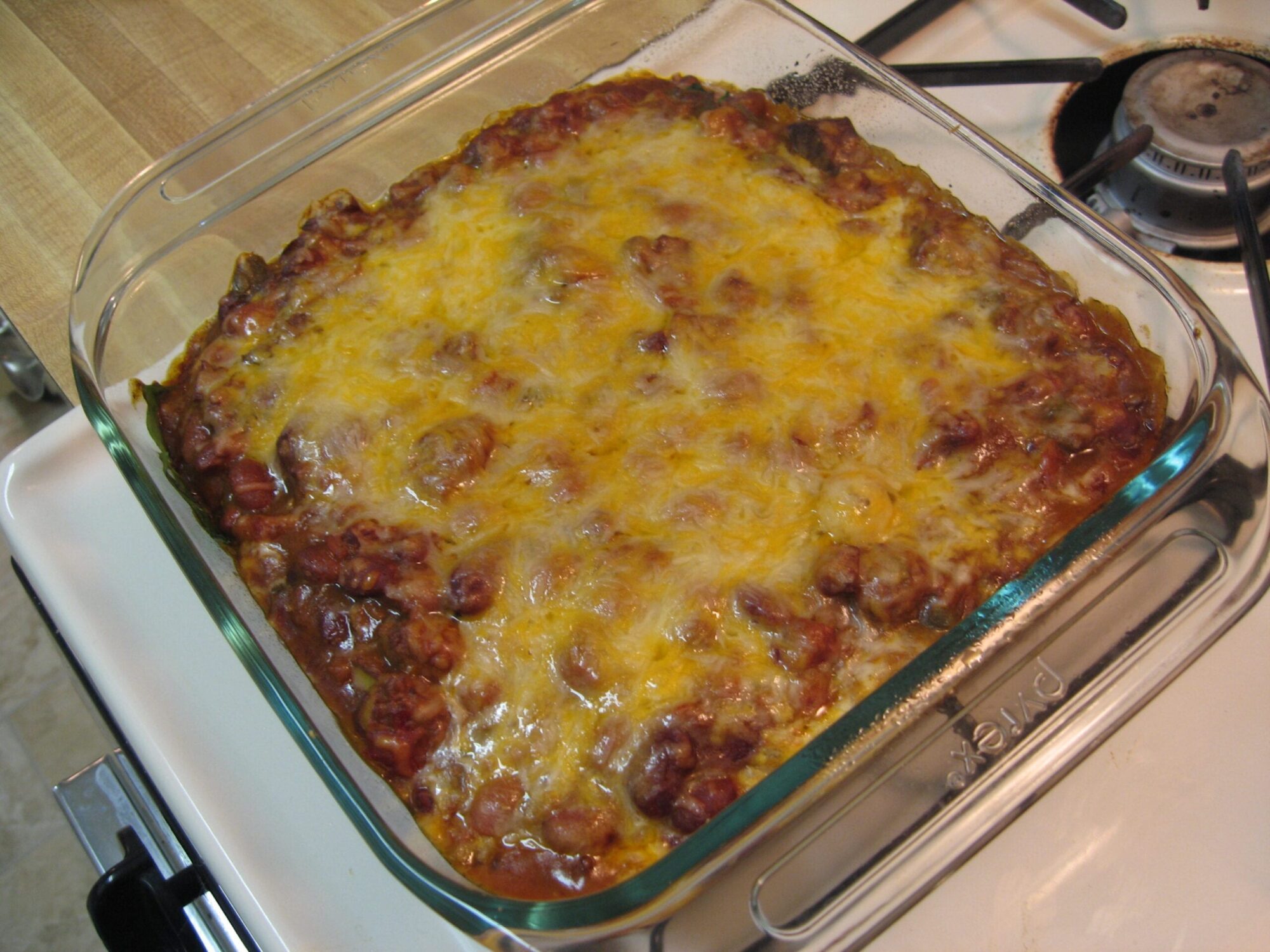 Chili Polenta Bake