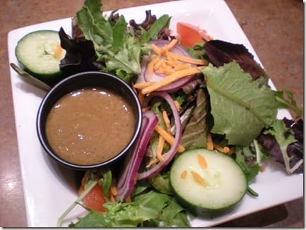 salad with house dressing