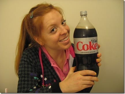 monica and diet coke