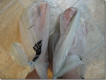 feet in bag