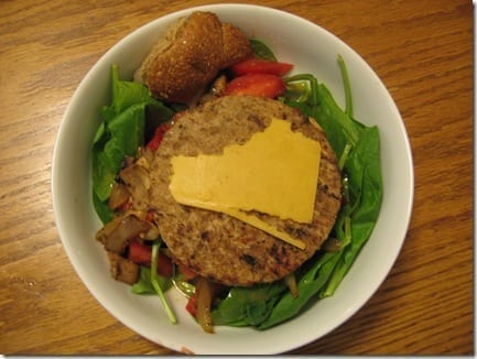 veggie burger salad