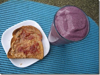 smoothie and toast