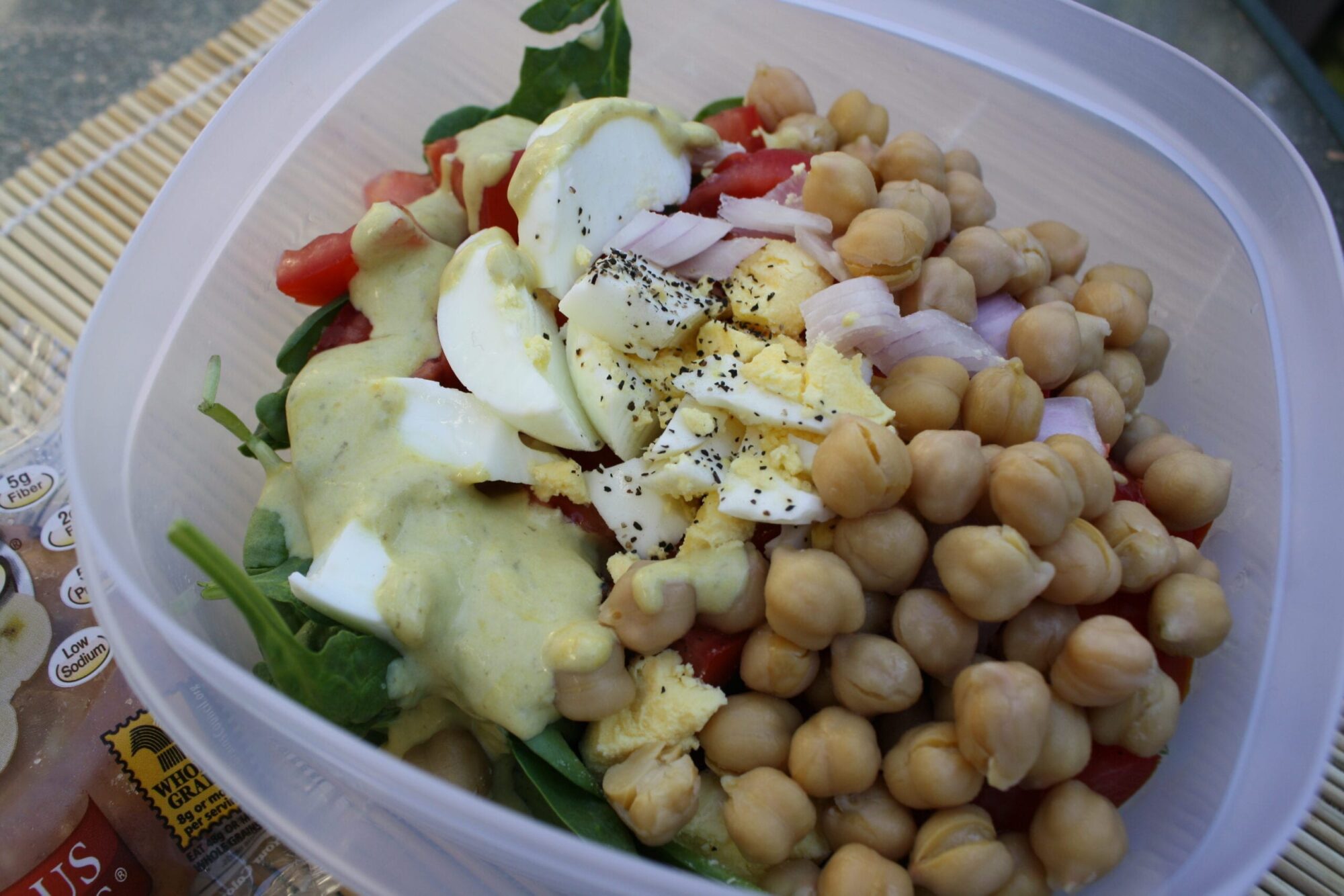 Chickpeas and Eggs Salad Style