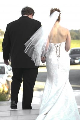 wedding walking away