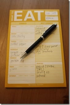 Menu Planning Pad