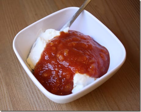 salsa and greek yogurt