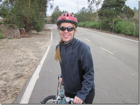 Monica with bike