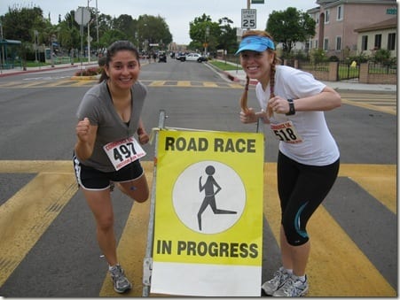 Susan and Monica at race