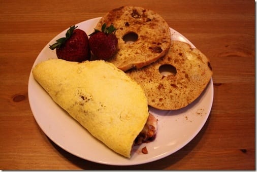 peanut butter and jelly omelet