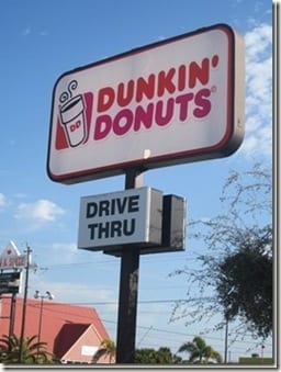 dunkin donuts sign