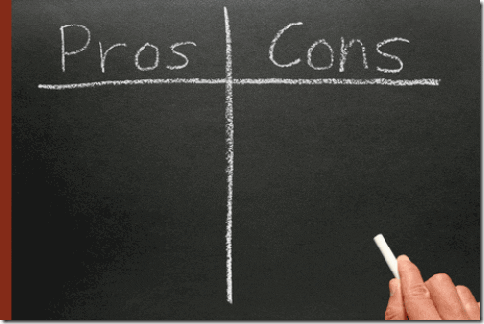 pros and cons list