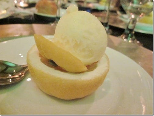 sorbet course at wedding