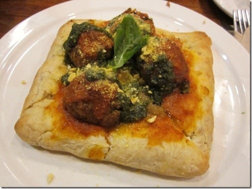 veggie cafe meatball pizza