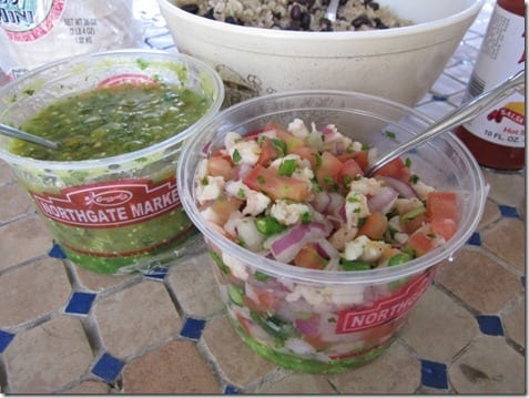 green salsa and ceviche