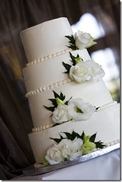 white wedding cake