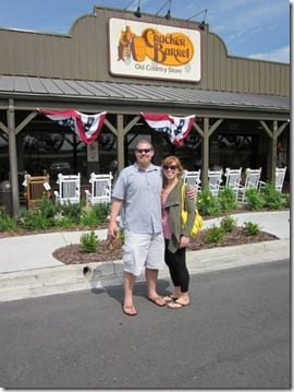 monica and ben at cracker barrel