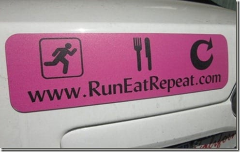 run eat repeat bumper magnet