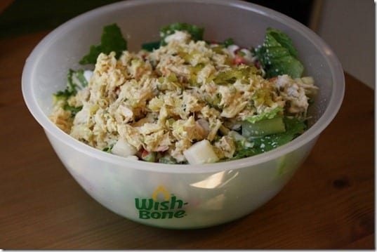 tuna in wish-bone salad bowl