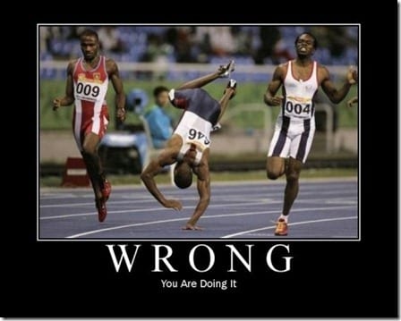 running wrong