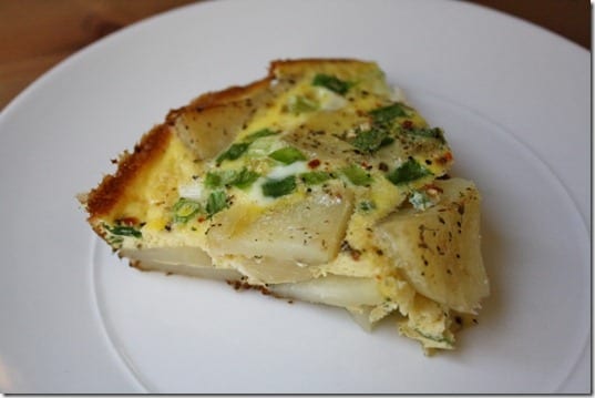 slice of healthy frittata