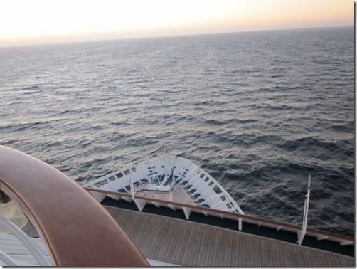 ocean on a cruise ship