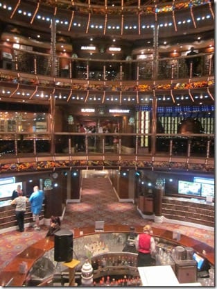 view inside cruise ship center