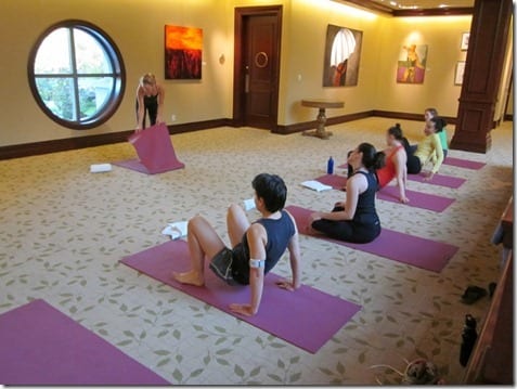 yoga in the art studio