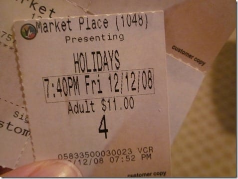 old movie ticket