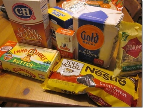 chocolate chip cookie ingredients