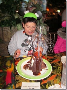 rainforest cafe volcano cake