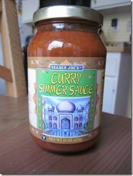 TJs curry simmer sauce