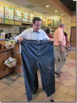 subway jared and pants