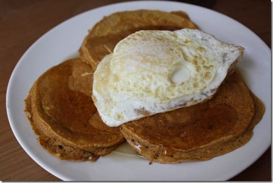 pancakes and eggs
