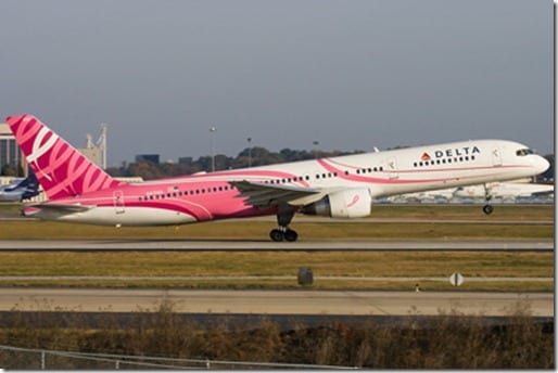 pink plane