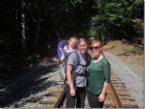 hike on tracks