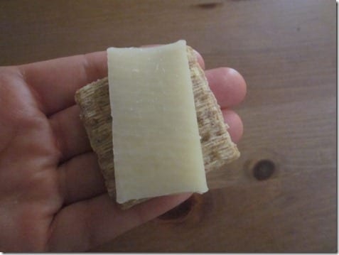 cheese on a triscuit