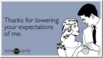 lowered expectations