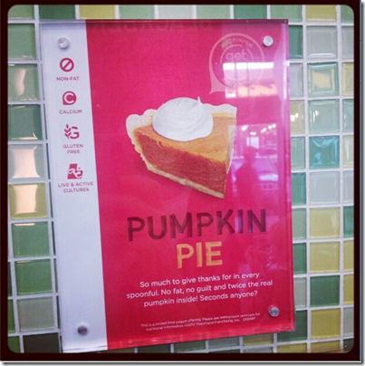 pumpkin pie fro yo