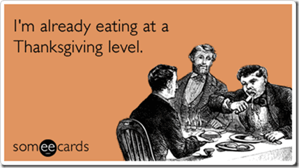 eating at a thanksgiving level