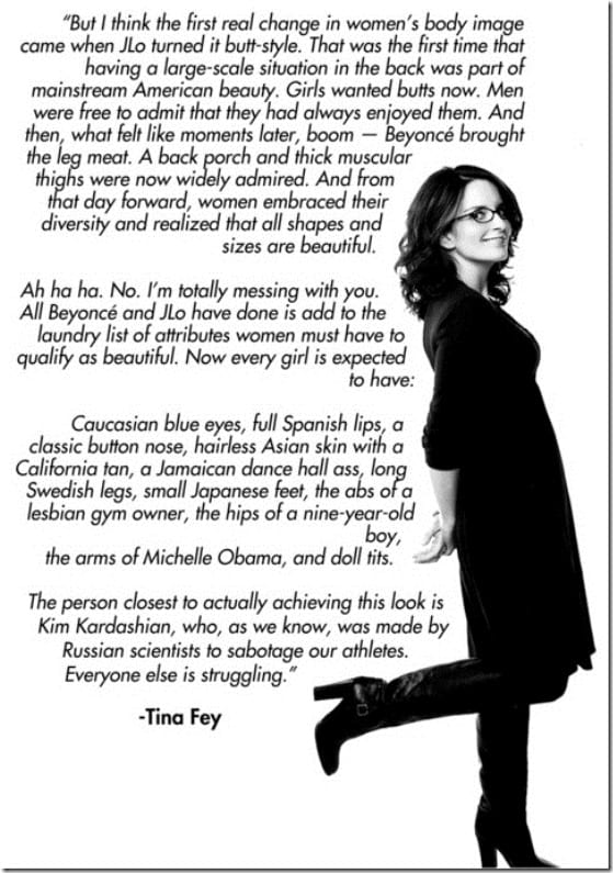 tina fey body image quote