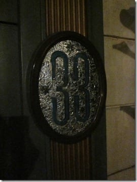 club 33 door inside Disneyland 