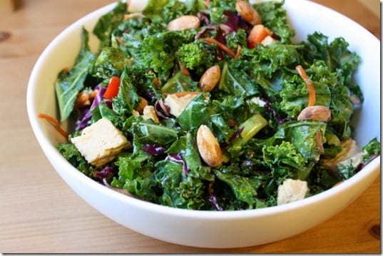 kale salad with almonds