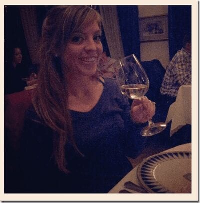 drinking wine at Disneyland Club 33 redhead 