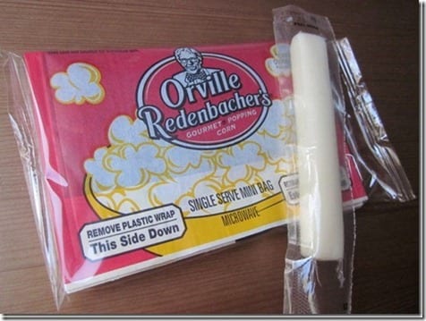 popcorn and cheese stick
