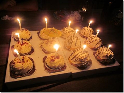 birthday cupcakes with candles