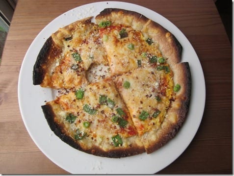 egg pizza on tortilla crust recipe
