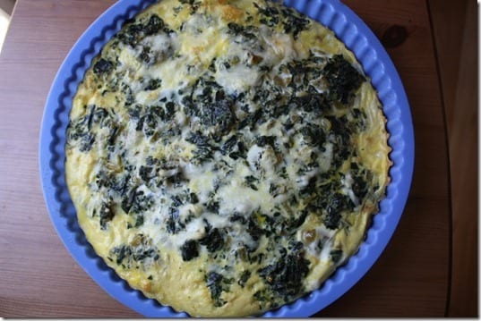 easy frittata recipe with potato crust and spinach