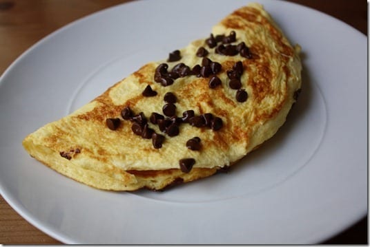 Easy Sweet Omelet with Chocolate Chips Recipe