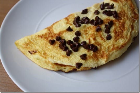 Sweet Omelet with Chocolate Chips Recipe
